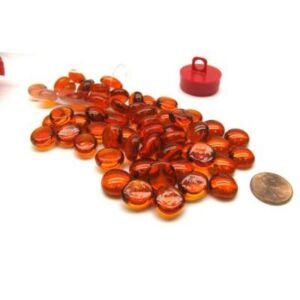 CSX1123 1 orange glass stones 4 tube