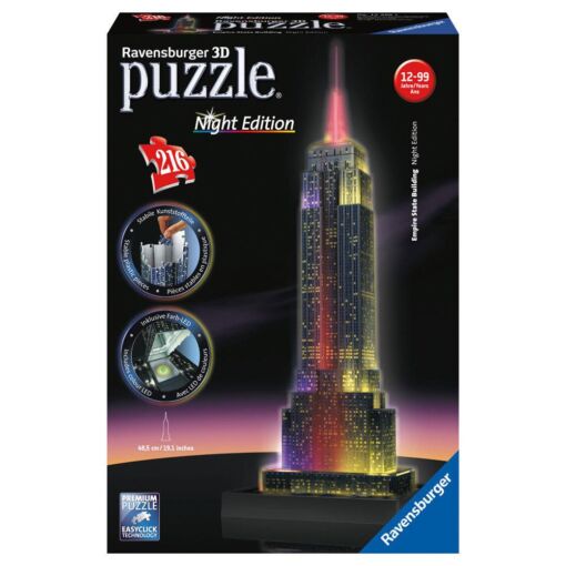 RAV12566 1 Pazl 3D Puzzle Night Edition 216 tem Empire State Building 12566 666x1000 1