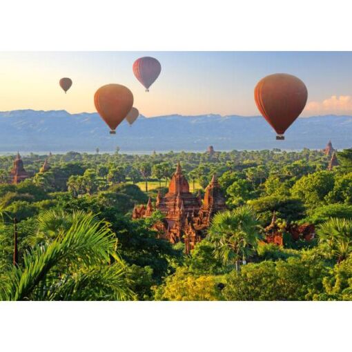 SCHM58956 2 hot air balloons mandalay myanmar