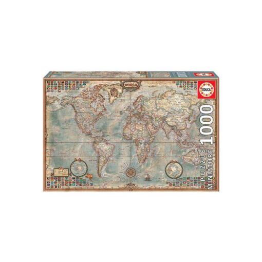 EDU16764 1 miniature political map of the world