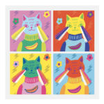 Djeco Inspired by Andy Warhol – Δημουργώ με αυτοκόλλητα ‘Pop πορτραίτα ζώων’