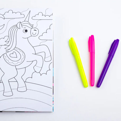 Magic Pattern Colouring: Neon Unicorns