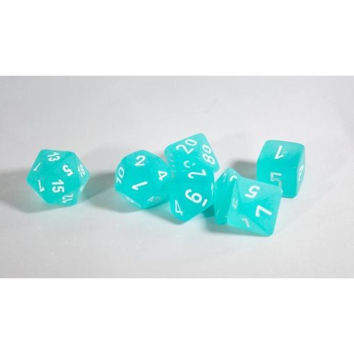 Frosted Teal/White 7-Die Set