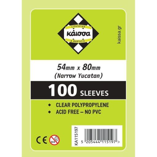 SLEEVES 54mm x 80mm (Narrow Yucatan)