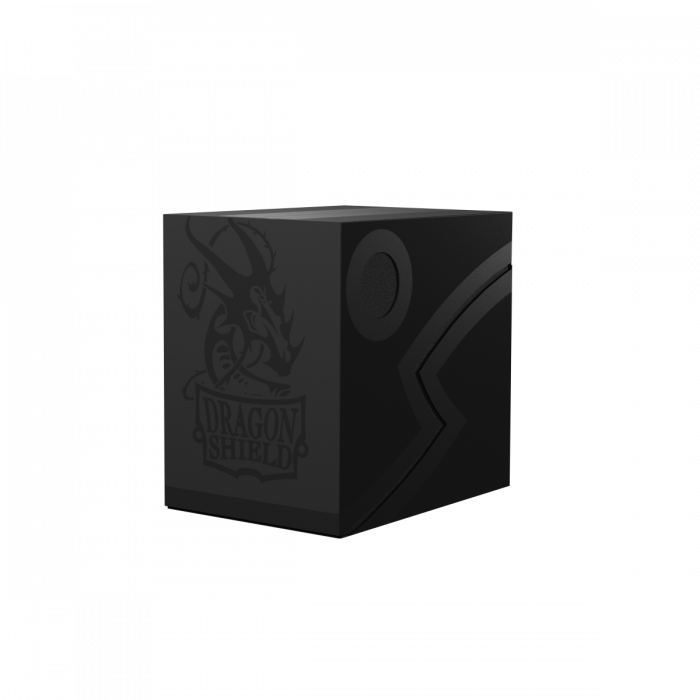DRAGON SHIELD DOUBLE SHELL DECK BOX – SHADOW BLACK/BLACK