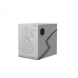 DRAGON SHIELD DOUBLE SHELL DECK BOX – ASHEN WHITE/BLACK