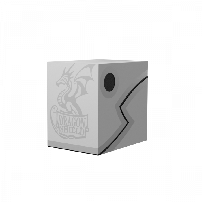 DRAGON SHIELD DOUBLE SHELL DECK BOX – ASHEN WHITE/BLACK