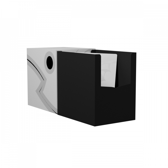 DRAGON SHIELD DOUBLE SHELL DECK BOX – ASHEN WHITE/BLACK
