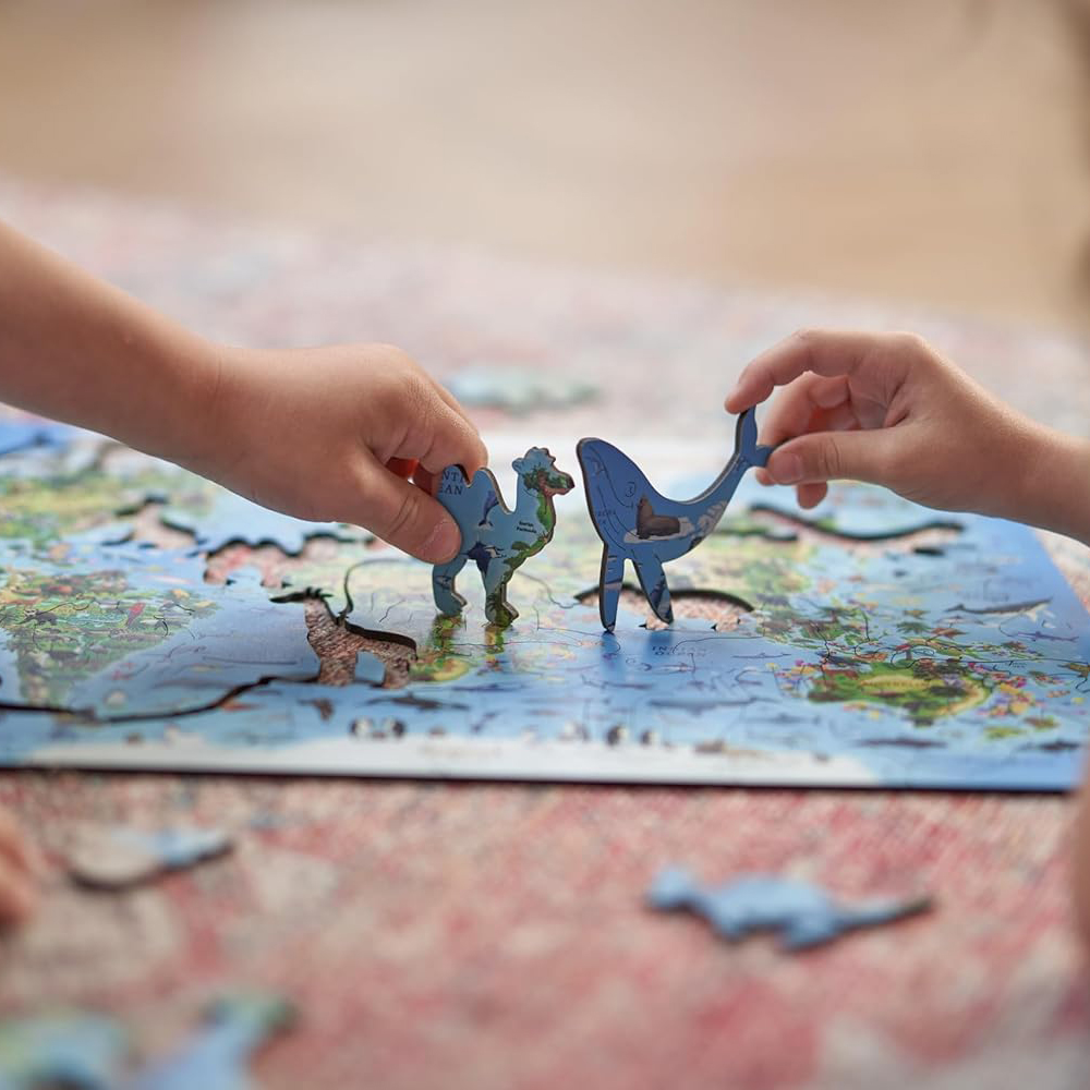 Ξύλινο παζλ Παγκόσμιος Χάρτης AR “Χλωρίδα και Πανίδα του κόσμου” 100τεμ. Ξύλινο παζλ Παγκόσμιος Χάρτης AR “Χλωρίδα και Πανίδα του κόσμου” 100τεμ.