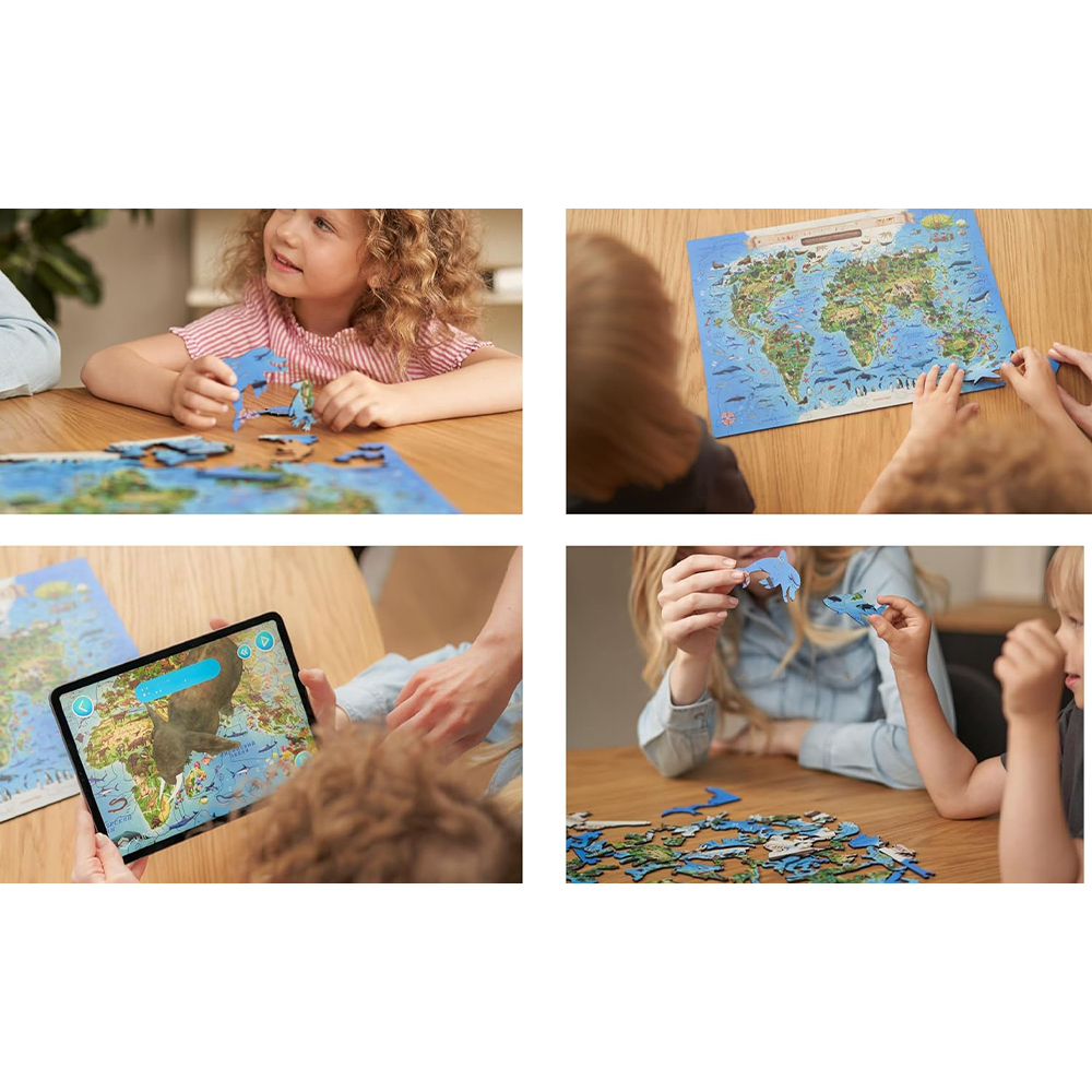 Ξύλινο παζλ Παγκόσμιος Χάρτης AR “Χλωρίδα και Πανίδα του κόσμου” 100τεμ. Ξύλινο παζλ Παγκόσμιος Χάρτης AR “Χλωρίδα και Πανίδα του κόσμου” 100τεμ.