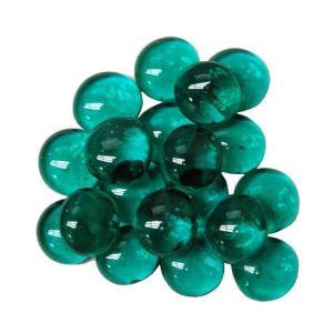 Crystal Teal Glass Stones in 4″ Tube (Qty 40)