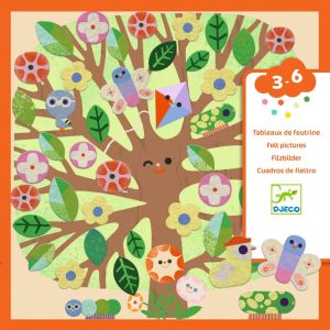 Djeco κολάζ με αυτοκόλλητα τσόχας “Εποχές”