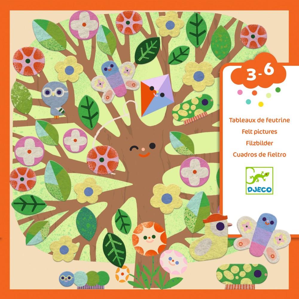 Djeco κολάζ με αυτοκόλλητα τσόχας “Εποχές” Djeco κολάζ με αυτοκόλλητα τσόχας “Εποχές”