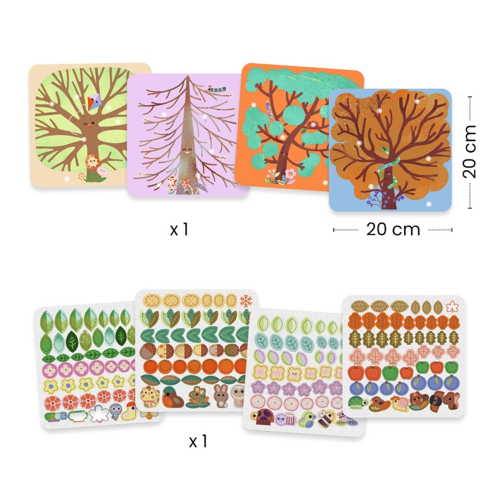 Djeco κολάζ με αυτοκόλλητα τσόχας “Εποχές” Djeco κολάζ με αυτοκόλλητα τσόχας “Εποχές”