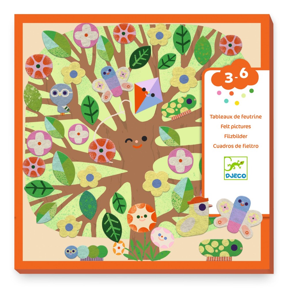 Djeco κολάζ με αυτοκόλλητα τσόχας “Εποχές” Djeco κολάζ με αυτοκόλλητα τσόχας “Εποχές”