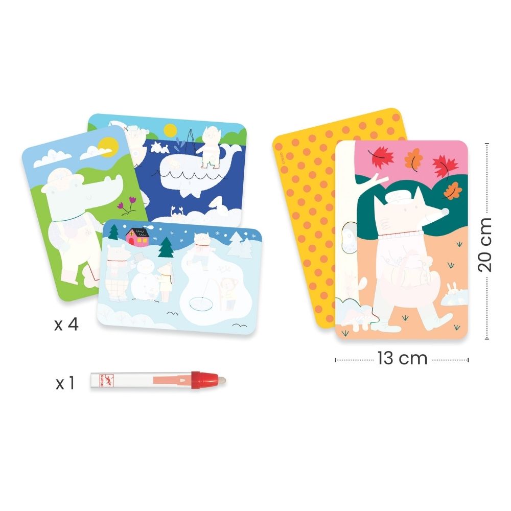 Djeco Ζωγραφίζω με μαρκαδόρο με νερό “4 εποχές”