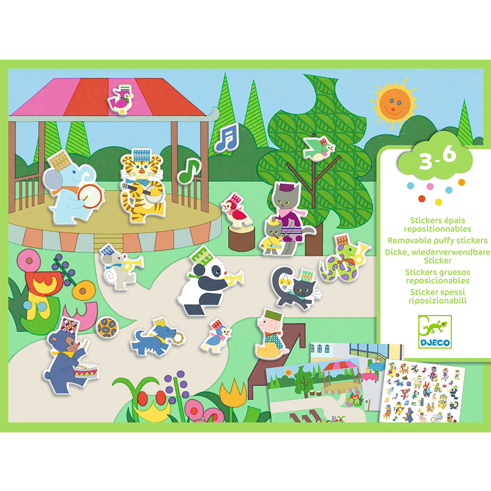Djeco Δημιουργώ εικόνες με αυτοκόλλητα επαναχρησιμοποιούμενα ‘Μουσική γιορτή’ Djeco Δημιουργώ εικόνες με αυτοκόλλητα επαναχρησιμοποιούμενα ‘Μουσική γιορτή’