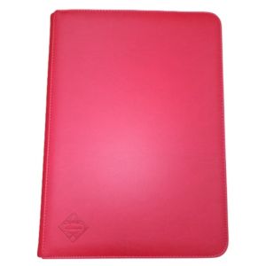 9-PKT PREMIUM ZIPPERED BINDER RED