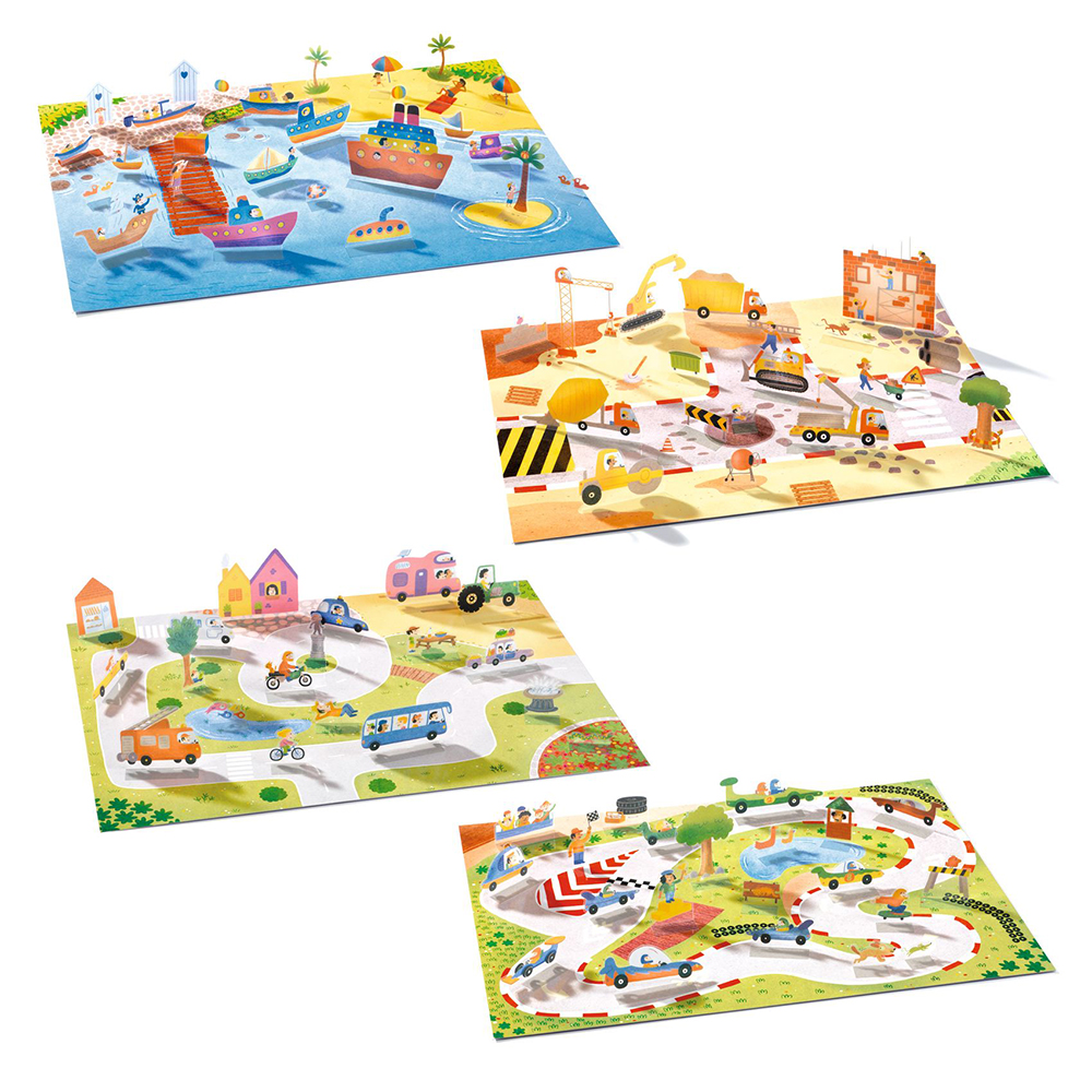 Djeco Δημιουργώ 3D εικόνες με αυτοκόλλητα επαναχρησιμοποιούμενα “Οχήματα” Djeco Δημιουργώ 3D εικόνες με αυτοκόλλητα επαναχρησιμοποιούμενα “Οχήματα”