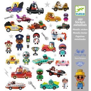 Djeco Σετ 160 στίκερς “Crazy Motors” με μεταλλικό εφέ