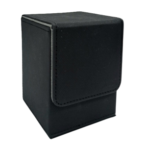 LEATHERETTE DECK BOX CASE 100+ BLACK